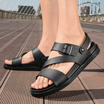 Men's Sandals with Cross Strap and Slip On