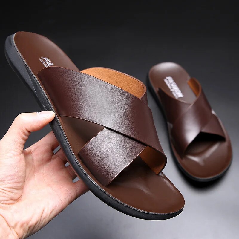 Bavane | Men's Sandals with Cross Straps and Antislip Sole