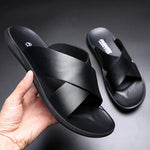 Men's Sandals with Cross Straps and Antislip Sole
