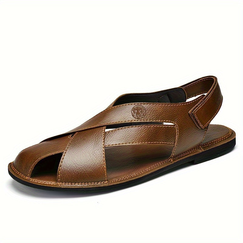 Bavane | Men's Sandals with Hook Closure and Rubber Sole