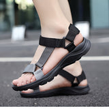 Wesley | Men's Sandals with Hook and Loop Closure and Round Toe Design