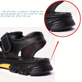 Men's Sandals with Hook and Loop Closure and Rubber Sole