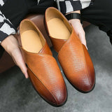 Men's Sandals with Leather Upper and Cushioned Footbed