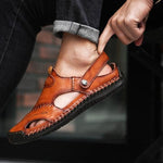 Men's Sandals with Open Toe and Cushioned Footbed