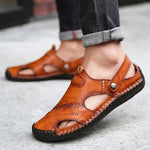 Men's Sandals with Open Toe and Cushioned Footbed