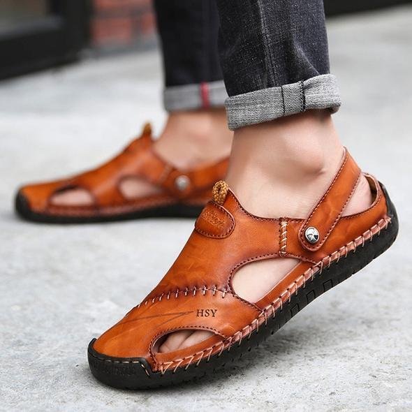 Men's Sandals with Open Toe and Cushioned Footbed
