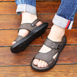Finn | Men's Sandals with Slip On Design-Rubber Sole and Round Toe