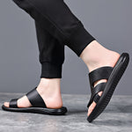 Men's Sandals with Slip On Design and PU Sole