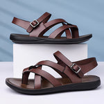Men's Sandals with Slip On Design and Round Toe