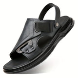 Men's Sandals with Slip On Design and Rubber Sole - PU Upper Insole