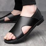 Men's Sandals with Slip On Design and Rubber Sole