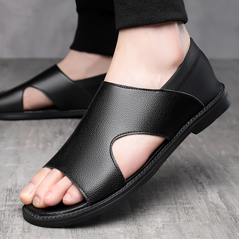Men's Sandals with Slip On Design and Rubber Sole