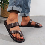 Men's Sandals with Slip On Design and Textured Sole
