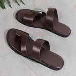 Men's Sandals with Slip On Design and Textured Sole