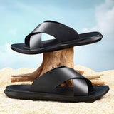 Men's Sandals with Slip On and Cushioned Insole