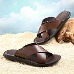 Men's Sandals with Slip On and Cushioned Insole
