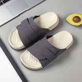 Men's Slippers with Hook and Loop Closure and EVA Sole