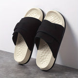 Men's Slippers with Hook and Loop Closure and EVA Sole