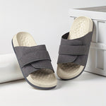 Men's Slippers with Hook and Loop Closure and EVA Sole