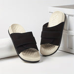 Men's Slippers with Hook and Loop Closure and EVA Sole