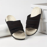 Men's Slippers with Hook and Loop Closure and EVA Sole