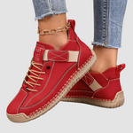 Women's Sneakers with Orthopedic Sole and Elastic Panels