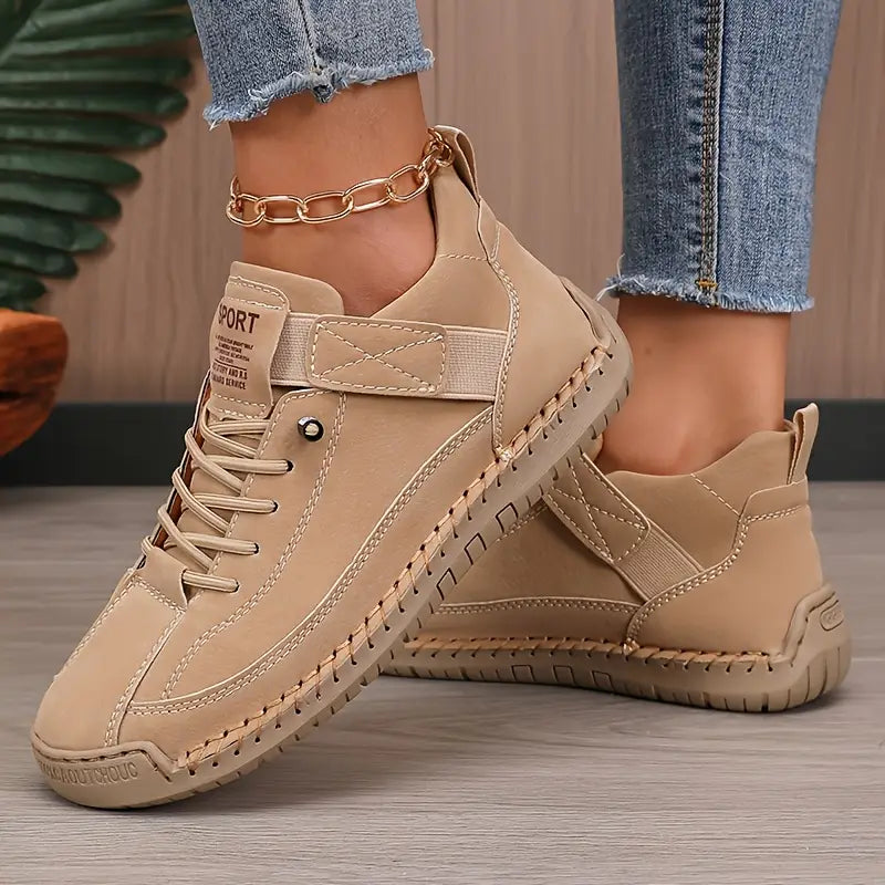 Women's Sneakers with Orthopedic Sole and Elastic Panels