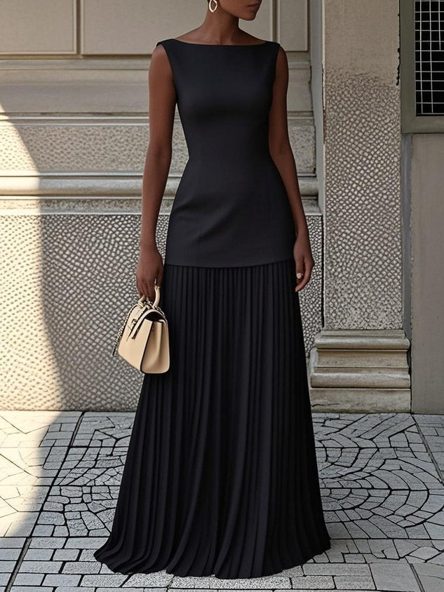 Women's Dress | Maxi With Pleated Finish