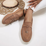 Women's Loafers with Slip On and Suede Finish