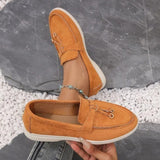 Women's Loafers with Slip On and Suede Finish