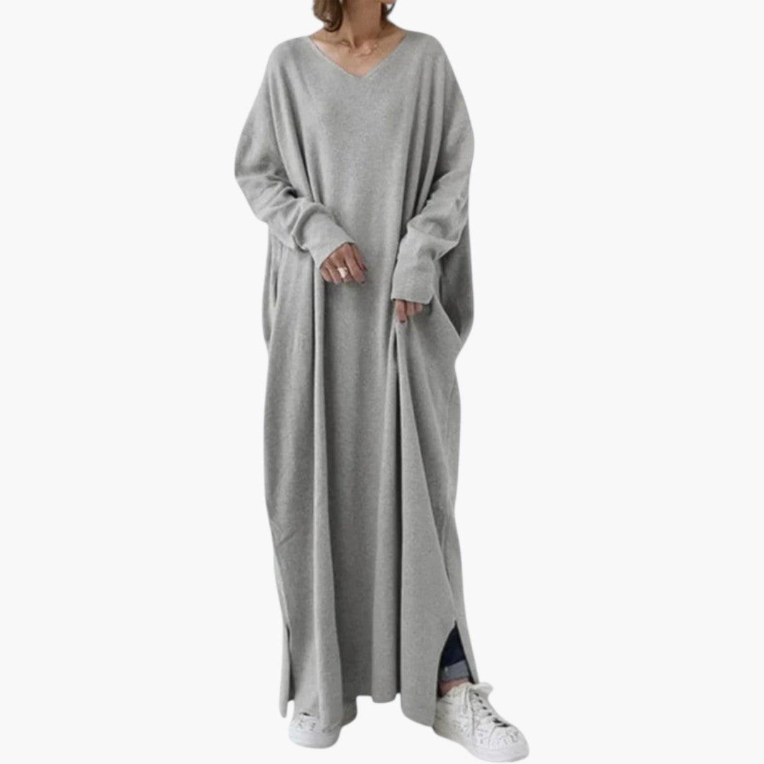 Bavane | Women's Maxi Dress with Long Sleeves and Fluid Fit