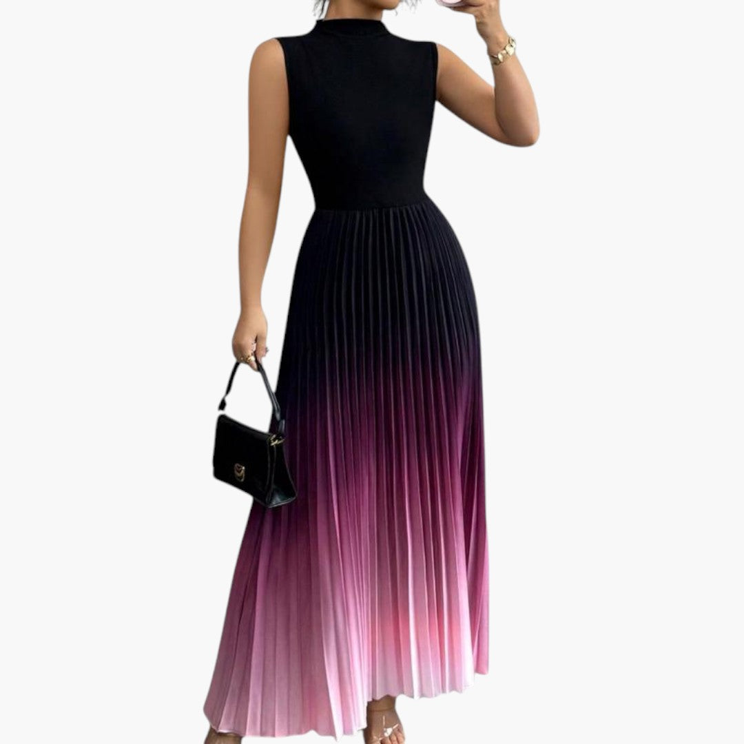 Bavane | Women's Maxi Dress with Sleeveless Design and Pleated Skirt