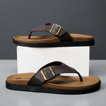 Women's Sandals with Vegan Leather Upper and Textured Outsole