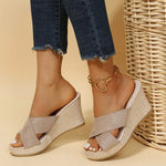 Women's Orthopedic Sandals with Wedge Heel and Cushioned Insole