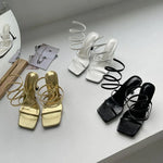 Women's Sandals with Strap Design and High Heel