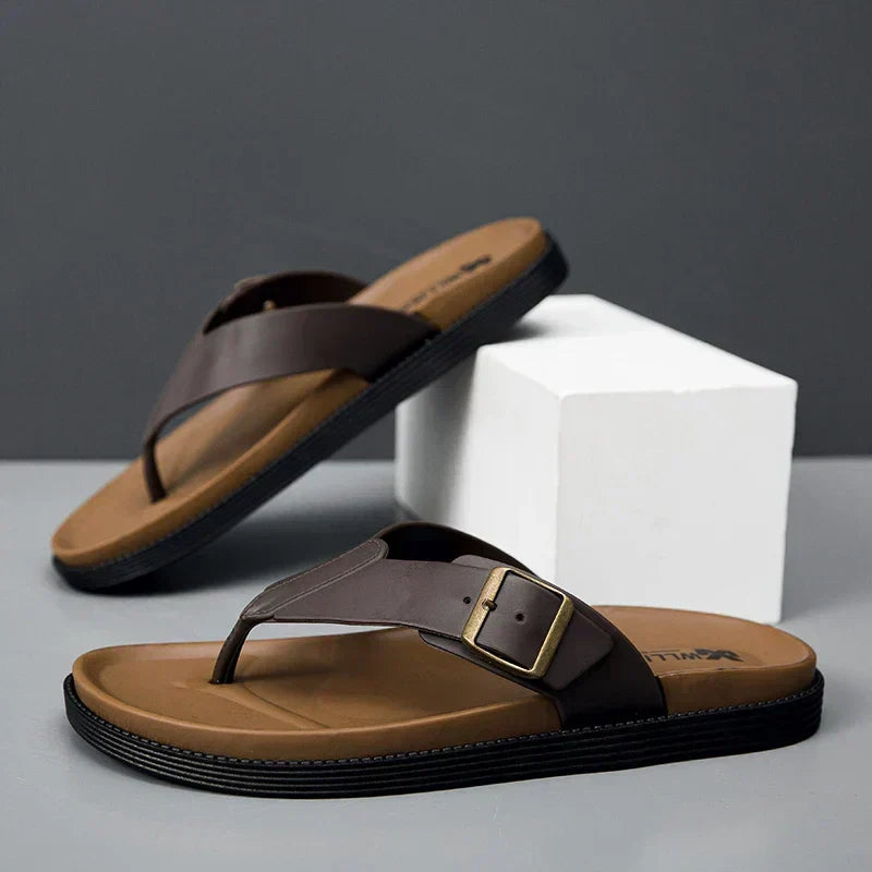 Bavane | Women's Sandals with Vegan Leather Upper and Textured Outsole