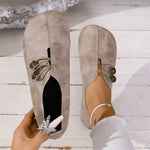 Women's Loafers with Elastic Closure and Suede Upper