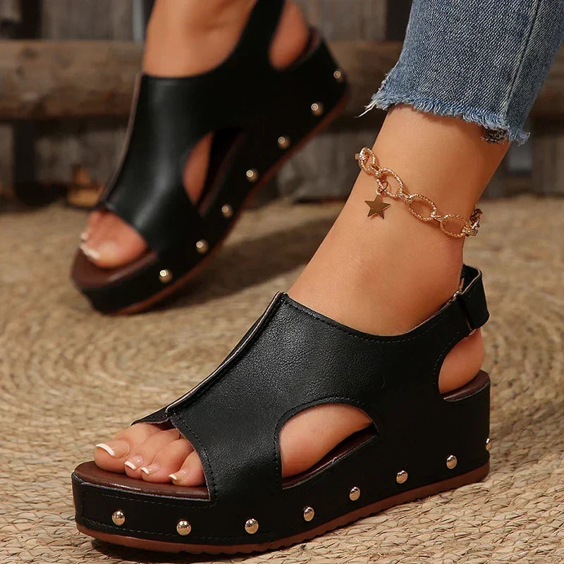 Bavane | Womens Orthopedic Sandals with Platform Sole and Cushioned Footbed