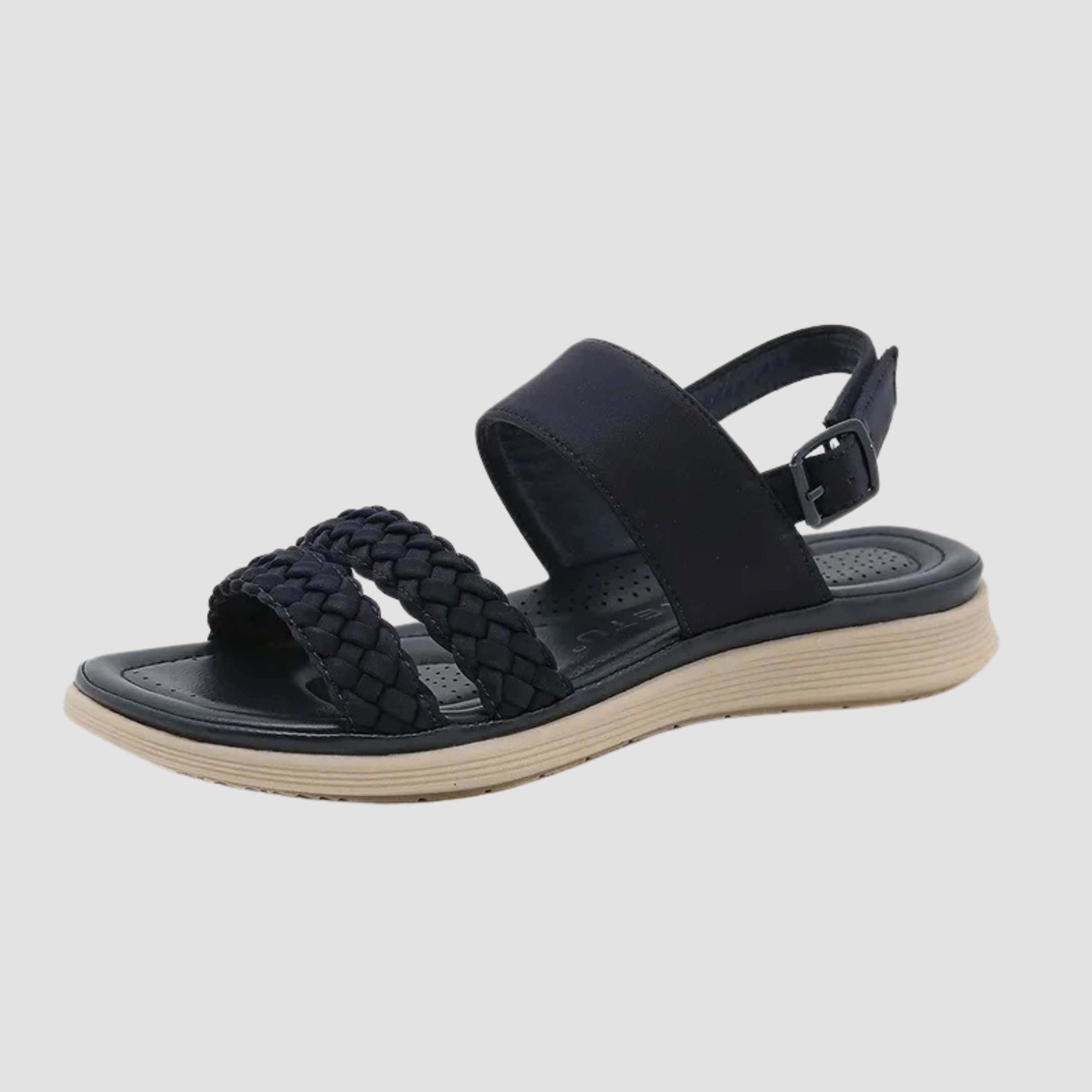 Women's Sandals with Vegan Leather Upper and Cushioned Insole