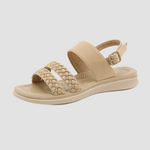 Women's Sandals with Vegan Leather Upper and Cushioned Insole