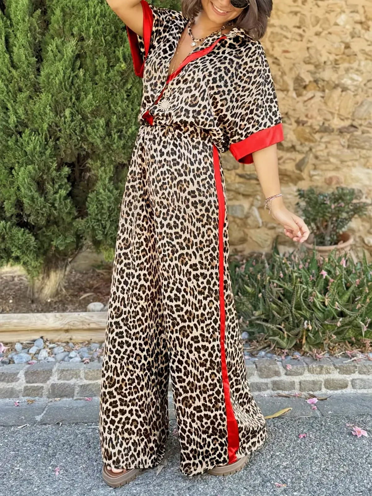 Women's Two-Piece Set | Collared top and Trousers