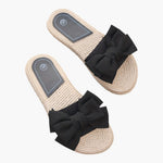 Women's Sandals with Open Toe and Decorative Knot Detail