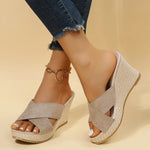 Women's Orthopedic Sandals with Wedge Heel and Cushioned Insole