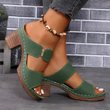 Women's Block Heel Sandals with Arch Support and Adjustable Straps