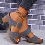 Women's Block Heel Sandals with Arch Support and Adjustable Straps