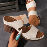 Women's Block Heel Sandals with Arch Support and Adjustable Straps