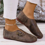 Women's Loafers with Elastic Closure and Suede Upper