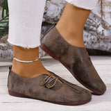Women's Loafers with Elastic Closure and Suede Upper