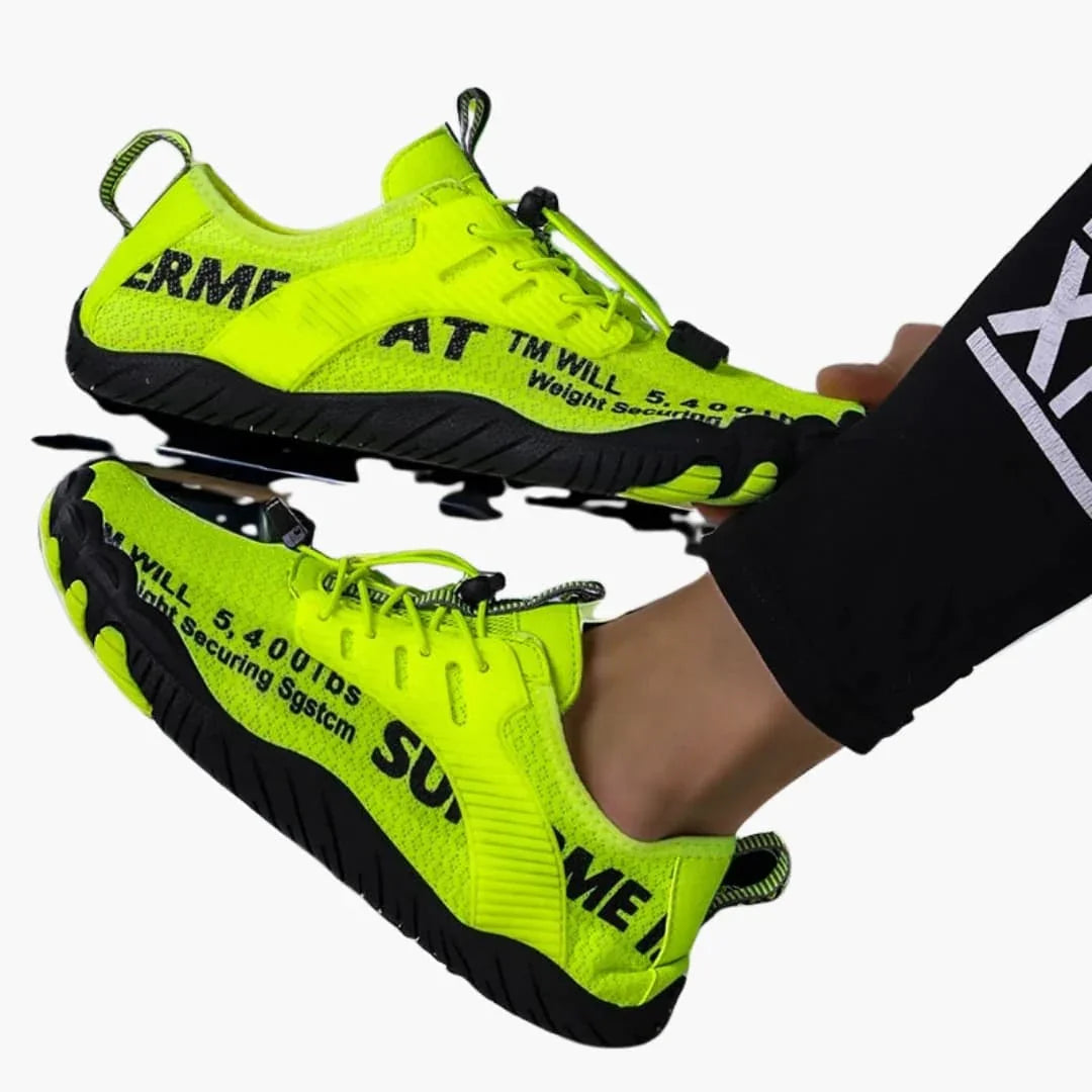 Unisex Barefoot Shoes with Mesh Upper and Rubber Sole