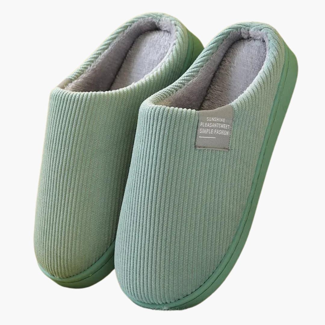 Unisex Slippers with Plush Surface and Thick Sole
